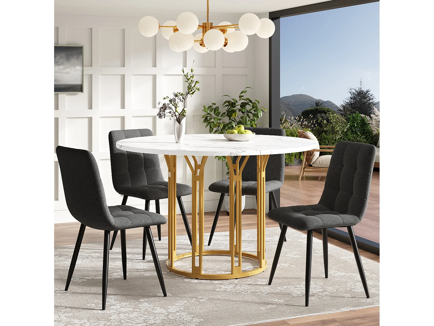 Runder Marmor-Esstisch Abby, 120 Cm | Westwing