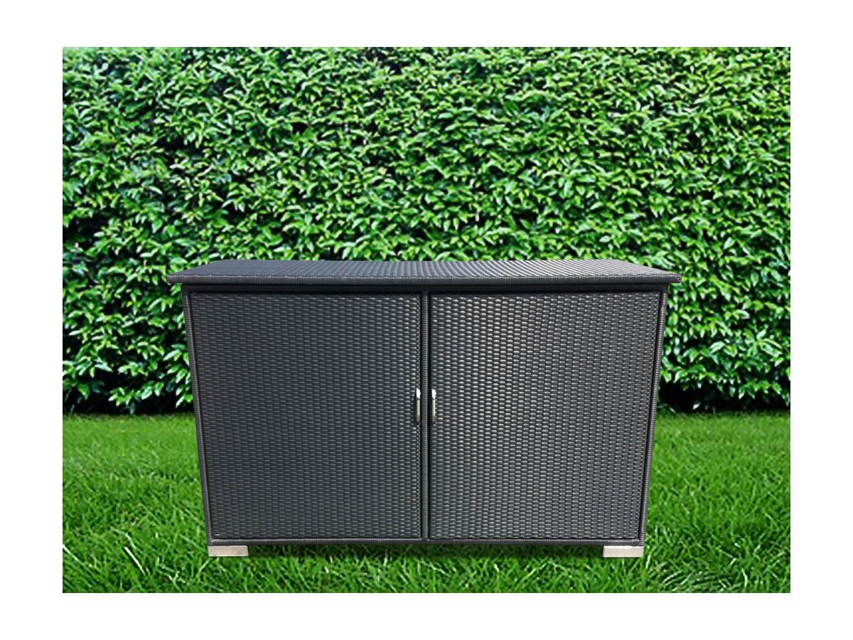 Polyrattan Aufbewahrungsbox Alanda Anthrazit günstig Polyrattan Aufbewahrungsbox Alanda Anthrazit günstig