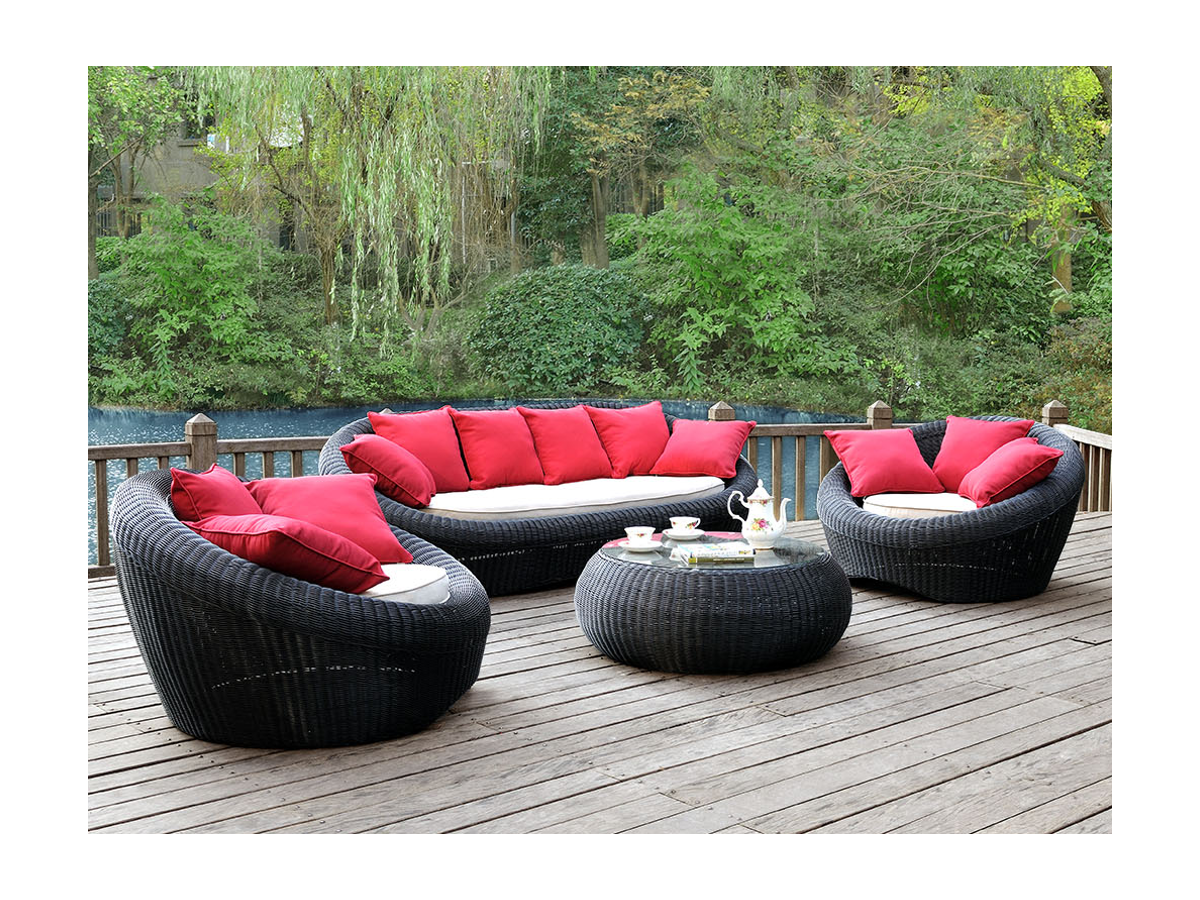 gartenmobel polyrattan anthrazit, gartenmöbel kollektion whiteheaven - anthrazit & rot, Design ideen